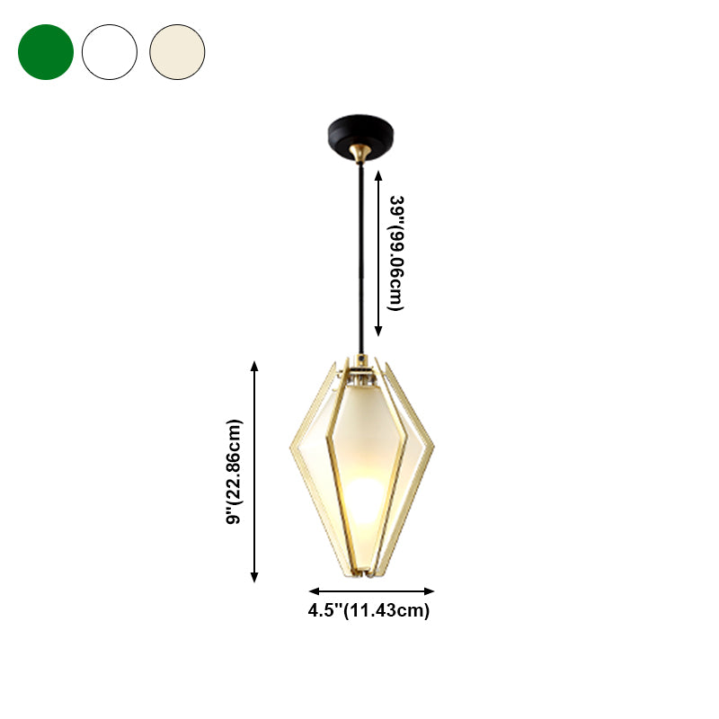 Pendoir en verre post-moderne Lumière de coucher de chevet à 1 lumière