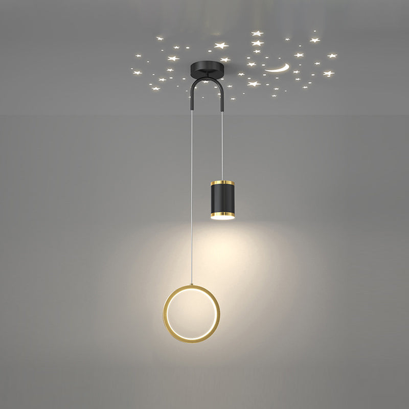 Géométrie Forme pendentielle Light Nordic Metal Devide LED Suspension LAMPE