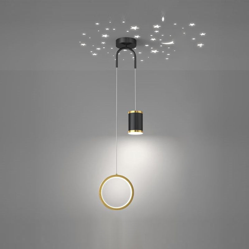 Géométrie Forme pendentielle Light Nordic Metal Devide LED Suspension LAMPE