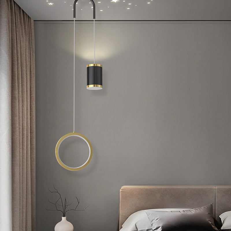 Géométrie Forme pendentielle Light Nordic Metal Devide LED Suspension LAMPE