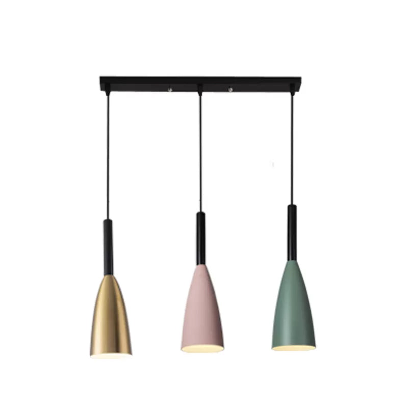 Noordse 3-licht diner hanglamp lamp traanvormig metaalhangend licht