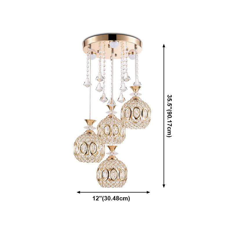 Globe hanglamp lamp armatuur moderne kristallen multi -light hangende lamp voor eetkamer