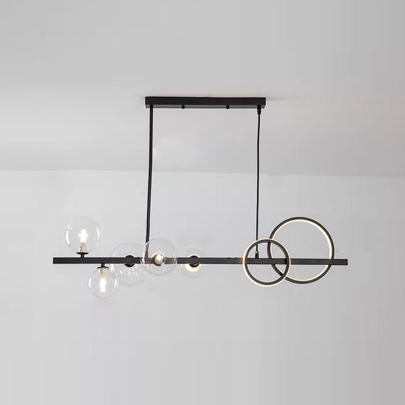 Lámpara de araña de comedor nórdico comedor moderno tono de vidrio lámpara colgante