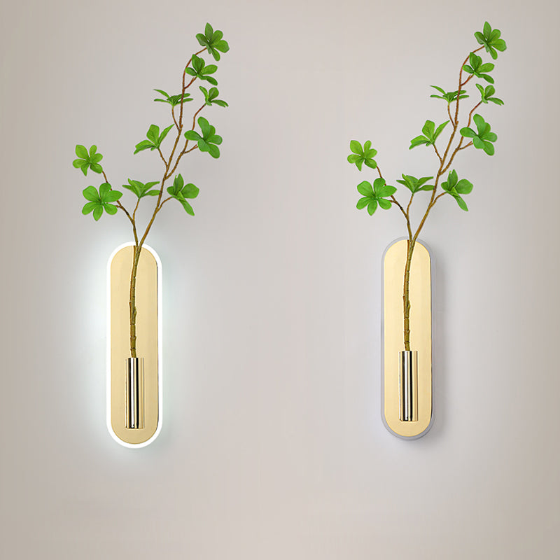 Modernist Gold Wall Sconce LED Minimalism Wall Mounted Light(Without Plant)