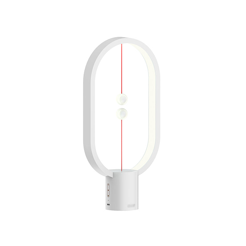 Lampada da tavolo ovale in stile moderno colorato lampada da scrivania a led singola per camera da letto