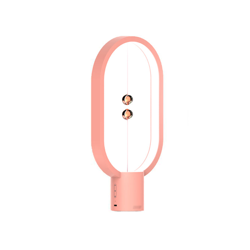 Lampada da tavolo ovale in stile moderno colorato lampada da scrivania a led singola per camera da letto