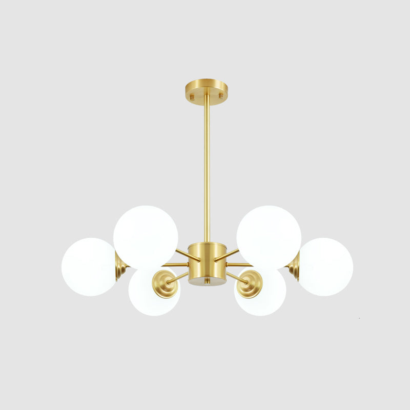 Lampe à lustre globe en laiton