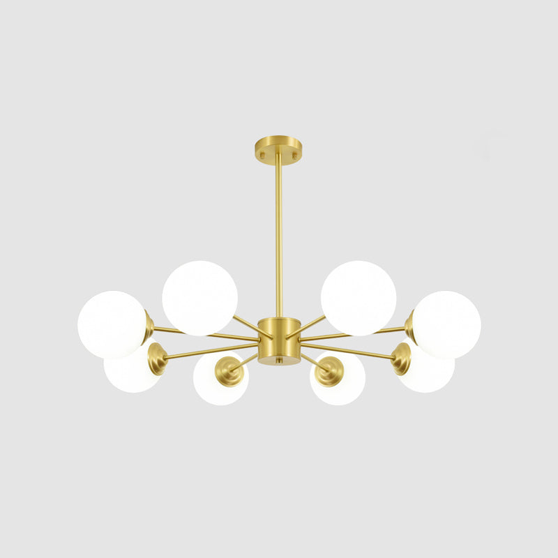 Lampe à lustre globe en laiton