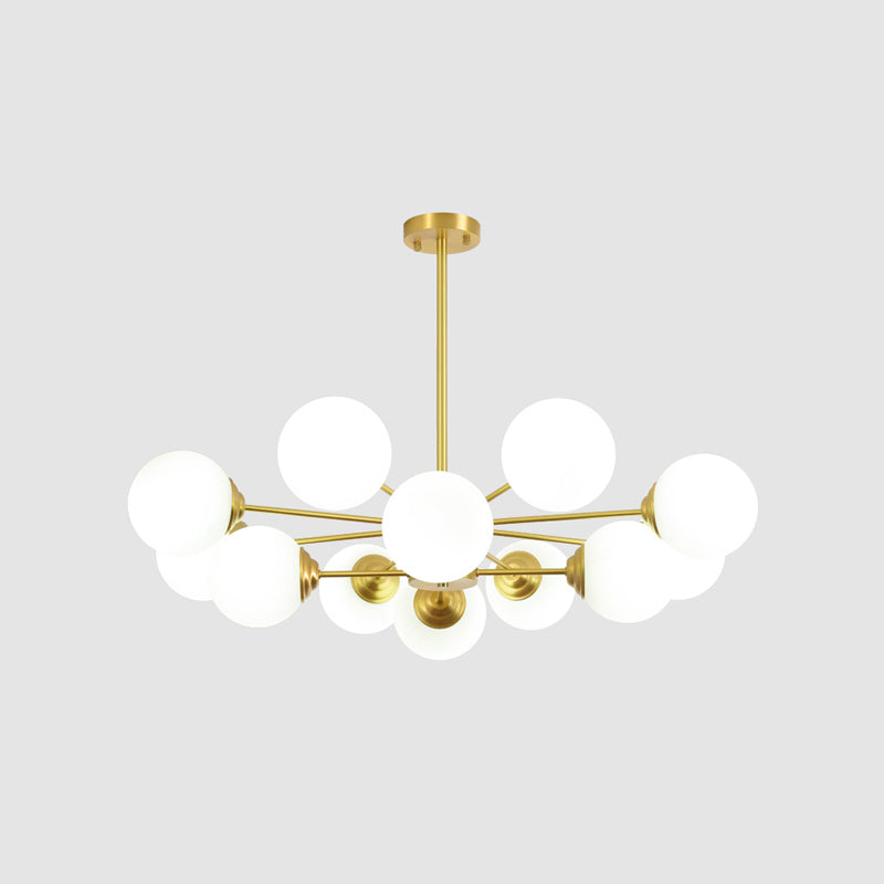 Lampe à lustre globe en laiton