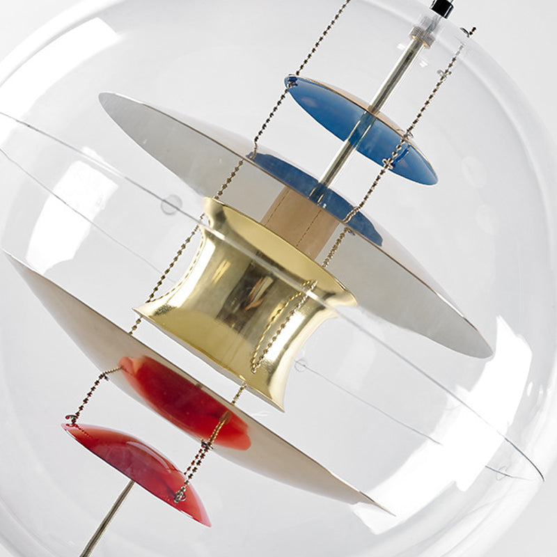 Lampe à suspension en acrylique transparent sphérique minimaliste 1 éclairage lumineux Light pour le café