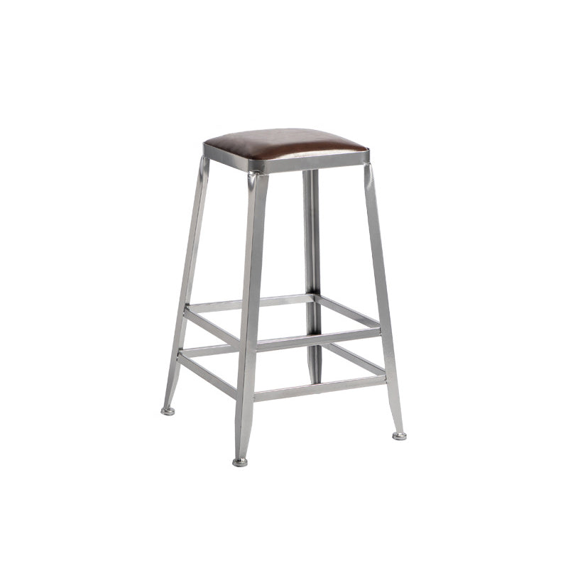 Taburete de bar y mostrador industrial Bristol marrón vintage con hierro