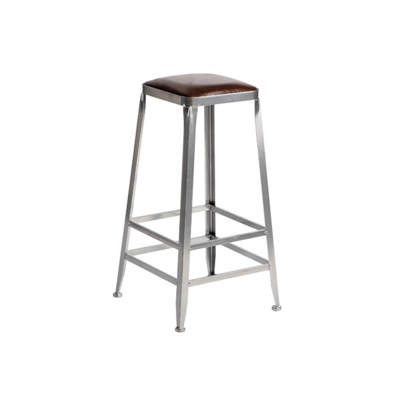Taburete de bar y mostrador industrial Bristol marrón vintage con hierro