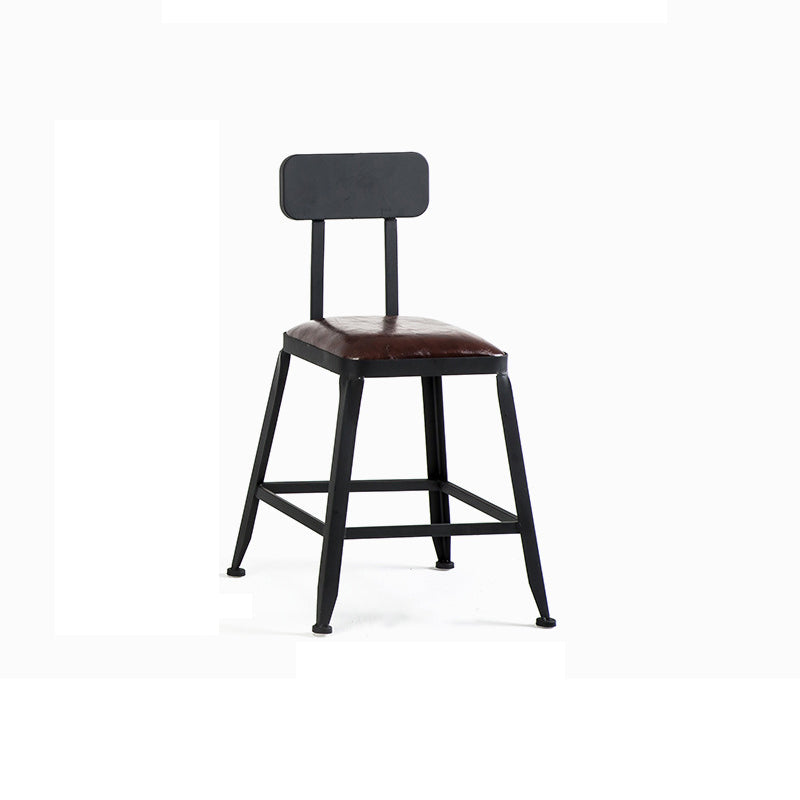Iron Bar and Counter Stool Industrial Indoor Vintage Brown Counter Height Stools