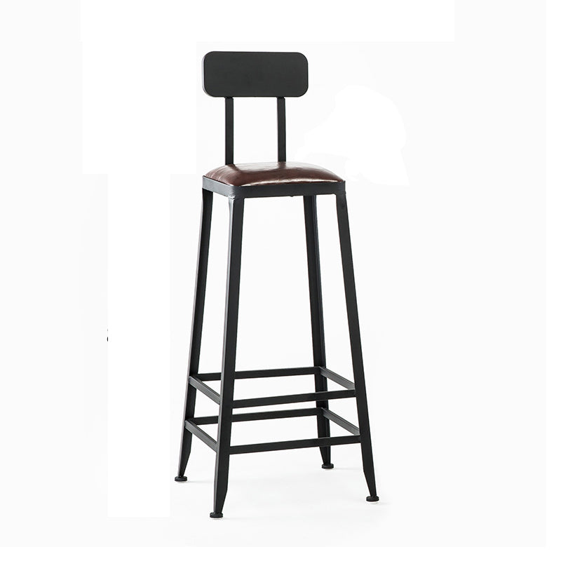 Iron Bar and Counter Stool Industrial Indoor Vintage Brown Counter Height Stools