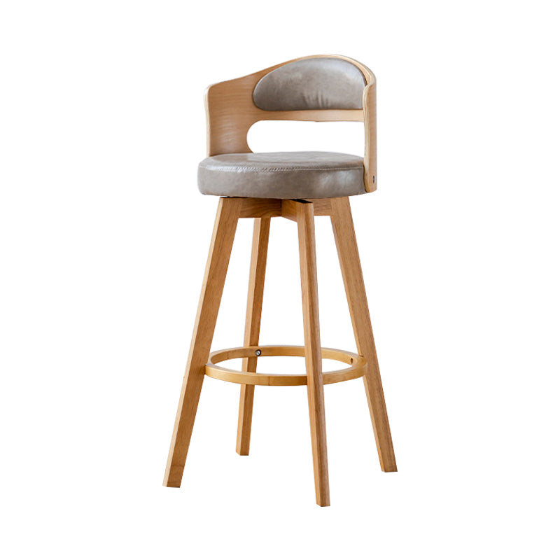 30.4" Scandinavian Bar Barstools Living Room Bar and Counter Stool with Solid Wood