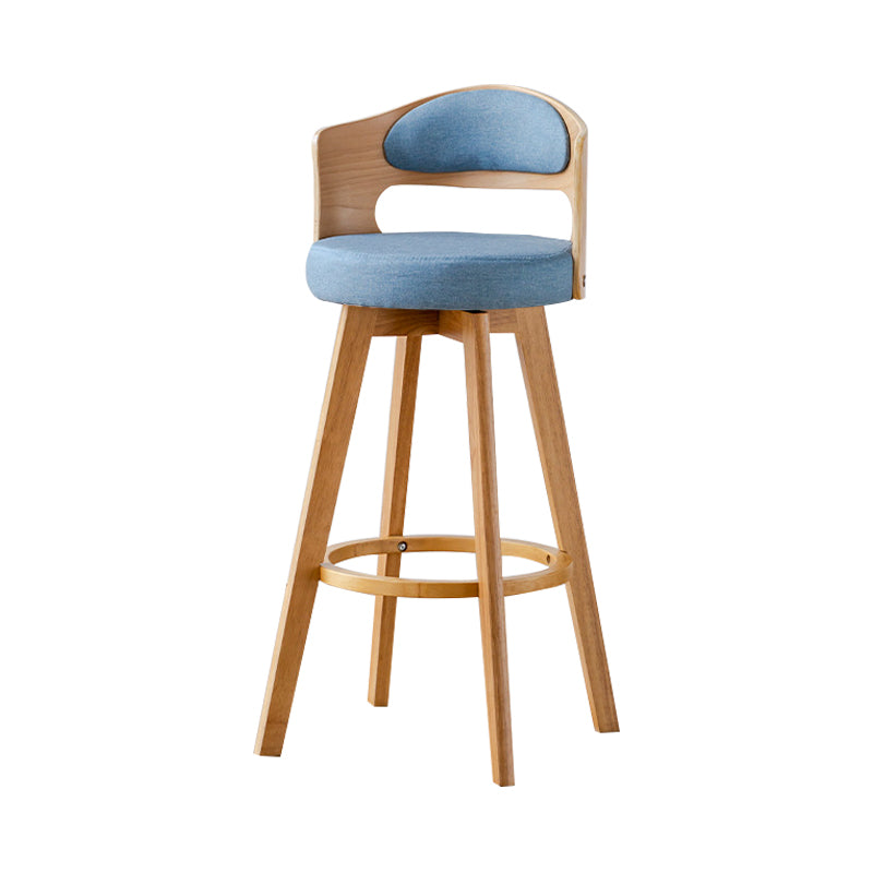 30.4" Scandinavian Bar Barstools Living Room Bar and Counter Stool with Solid Wood