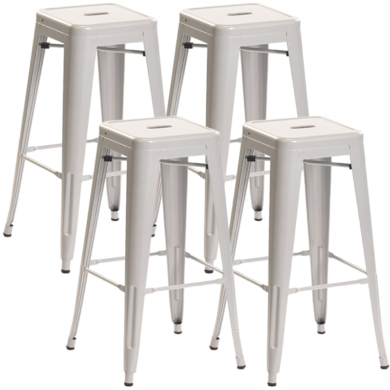 Industrial Style Bar Stools Stackable Wrought Iron Bar Cafe Metal High Chairs