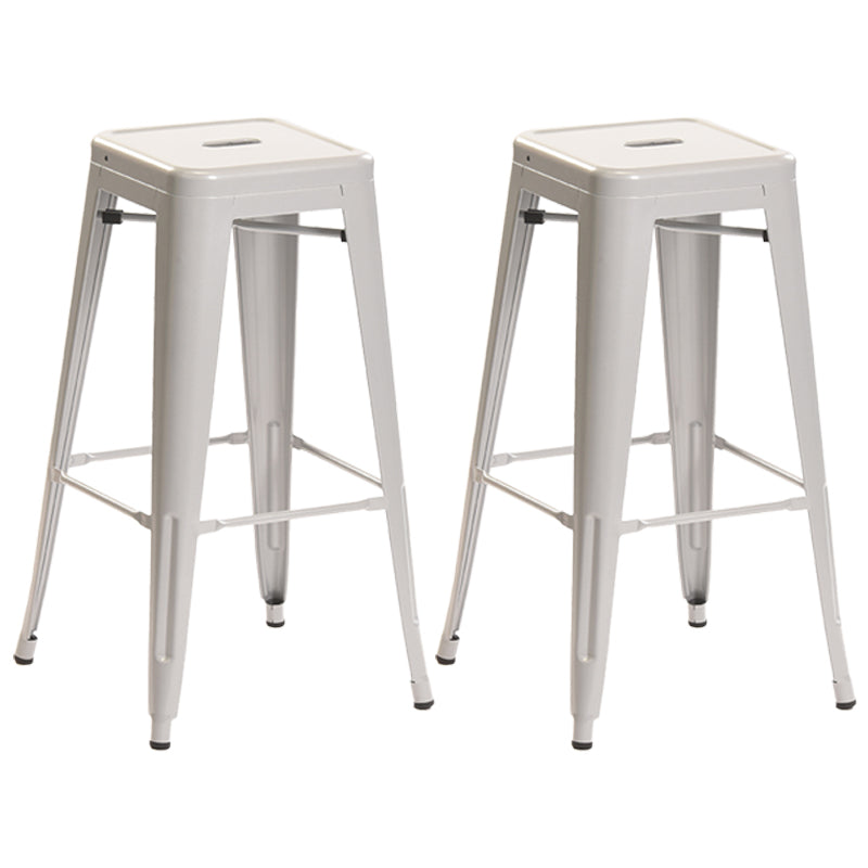 Industrial Style Bar Stools Stackable Wrought Iron Bar Cafe Metal High Chairs
