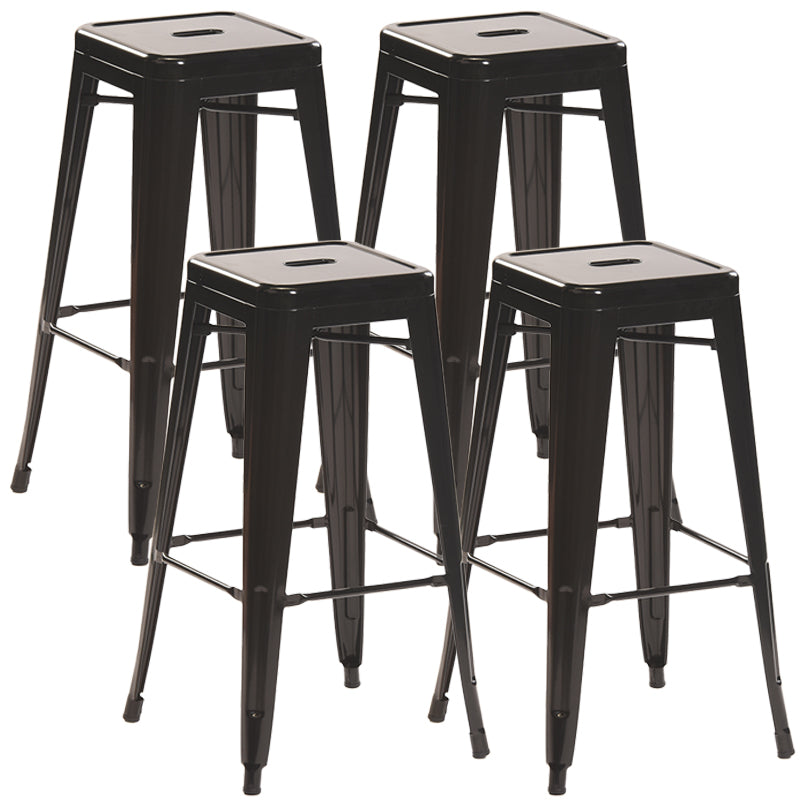 Industrial Style Bar Stools Stackable Wrought Iron Bar Cafe Metal High Chairs
