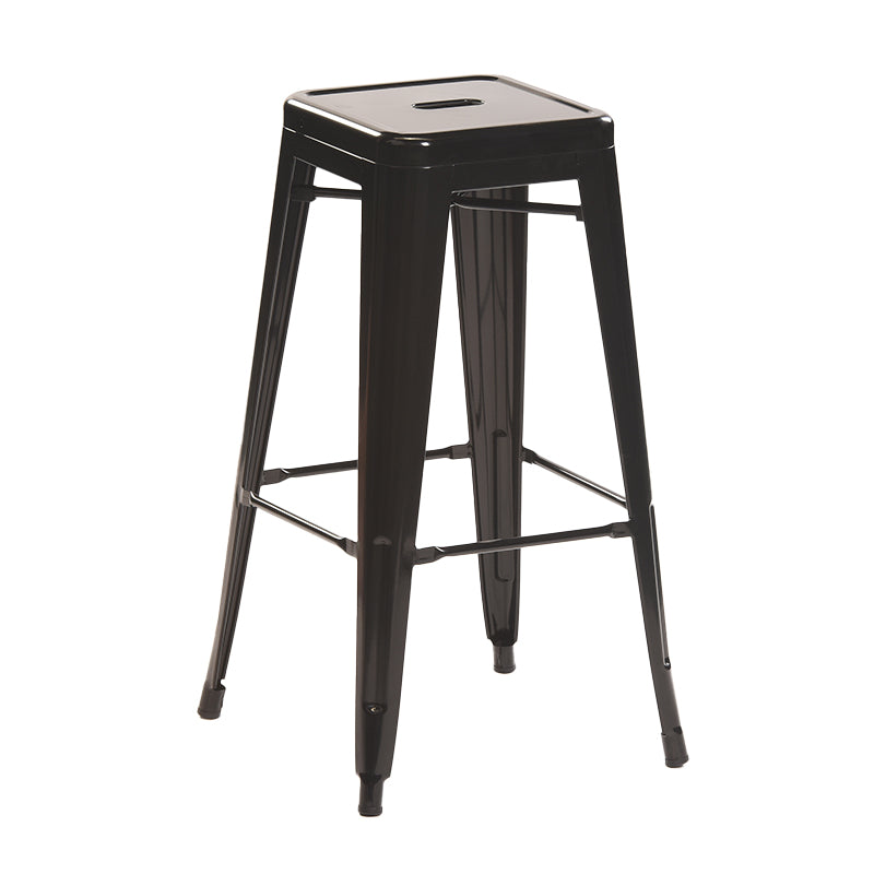 Industrial Style Bar Stools Stackable Wrought Iron Bar Cafe Metal High Chairs
