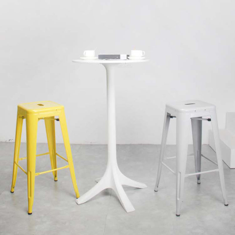 Industrial Style Bar Stools Stackable Wrought Iron Bar Cafe Metal High Chairs