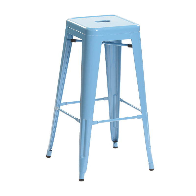 Industrial Style Bar Stools Stackable Wrought Iron Bar Cafe Metal High Chairs