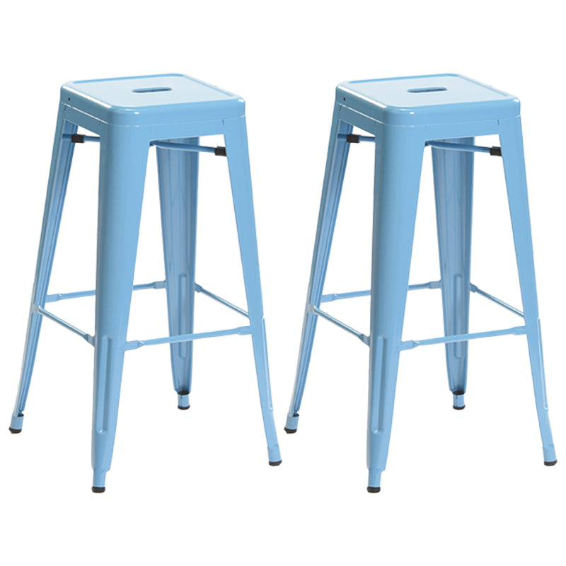 Industrial Style Bar Stools Stackable Wrought Iron Bar Cafe Metal High Chairs