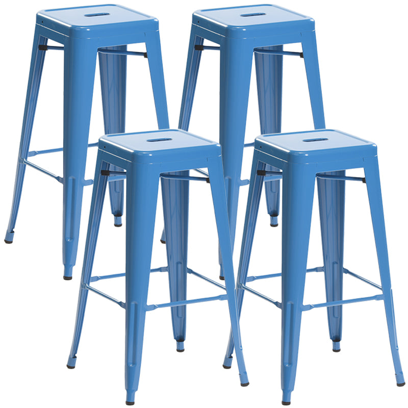Industrial Style Bar Stools Stackable Wrought Iron Bar Cafe Metal High Chairs
