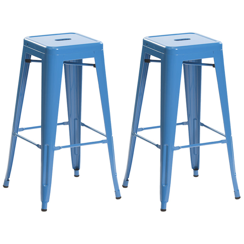 Industrial Style Bar Stools Stackable Wrought Iron Bar Cafe Metal High Chairs