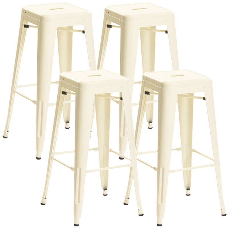 Industrial Style Bar Stools Stackable Wrought Iron Bar Cafe Metal High Chairs