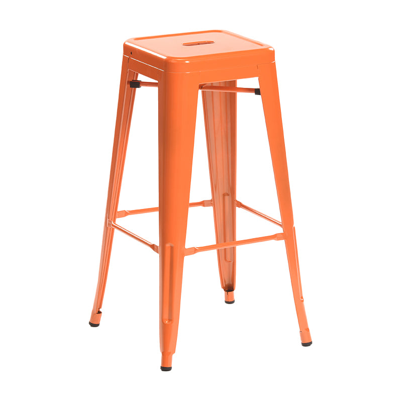 Industrial Style Bar Stools Stackable Wrought Iron Bar Cafe Metal High Chairs