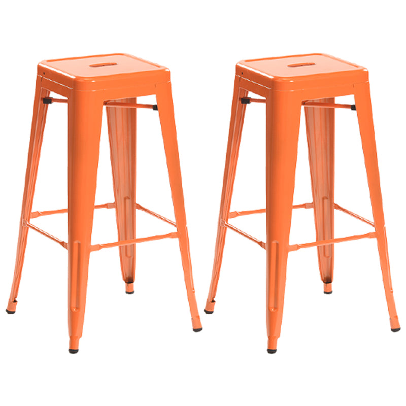 Industrial Style Bar Stools Stackable Wrought Iron Bar Cafe Metal High Chairs