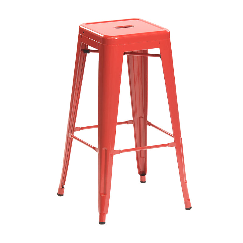Industrial Style Bar Stools Stackable Wrought Iron Bar Cafe Metal High Chairs