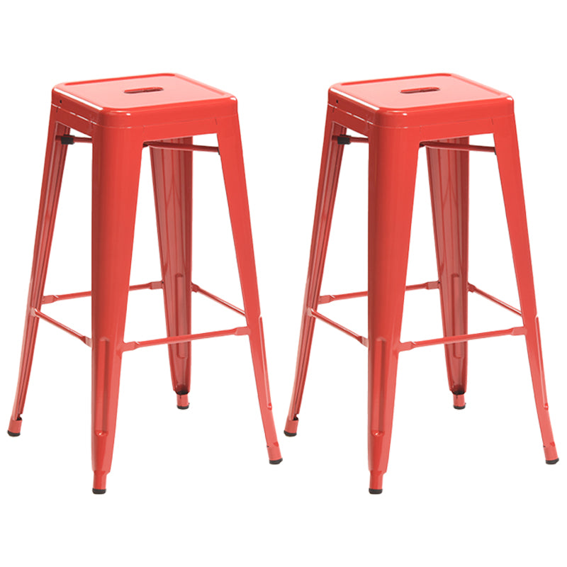 Industrial Style Bar Stools Stackable Wrought Iron Bar Cafe Metal High Chairs