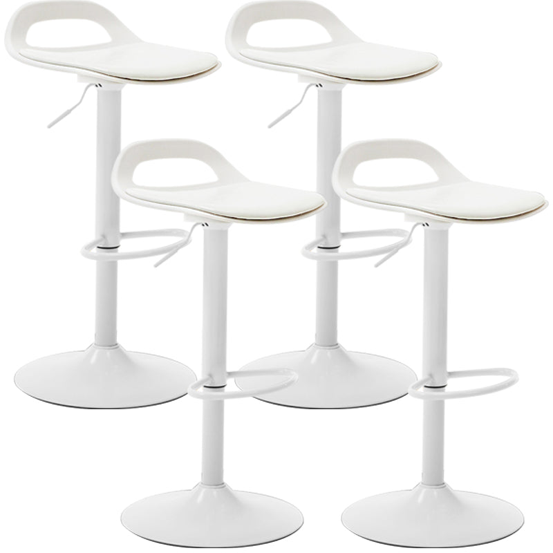 Taburete de bar de cuero moderno para comedor, taburete de bar giratorio con respaldo