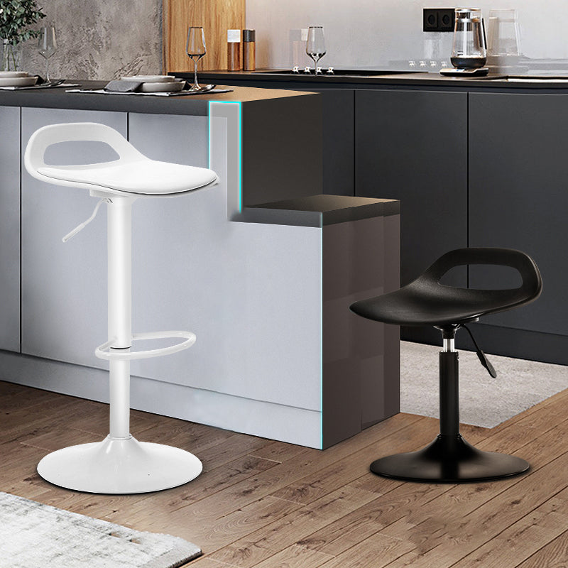 Taburete de bar de cuero moderno para comedor, taburete de bar giratorio con respaldo