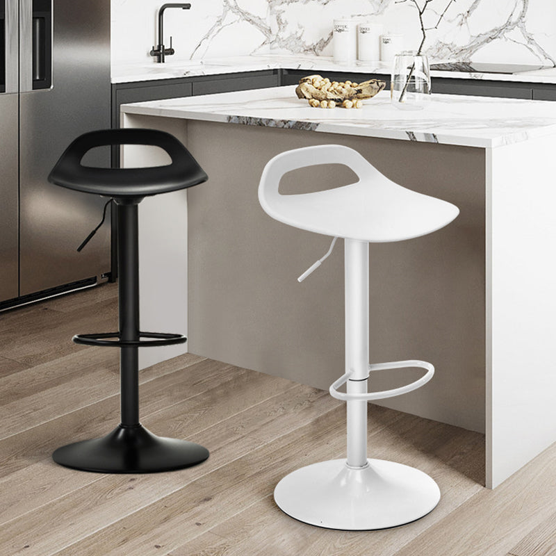 Taburete de bar de cuero moderno para comedor, taburete de bar giratorio con respaldo