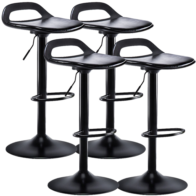 Taburete de bar de cuero moderno para comedor, taburete de bar giratorio con respaldo
