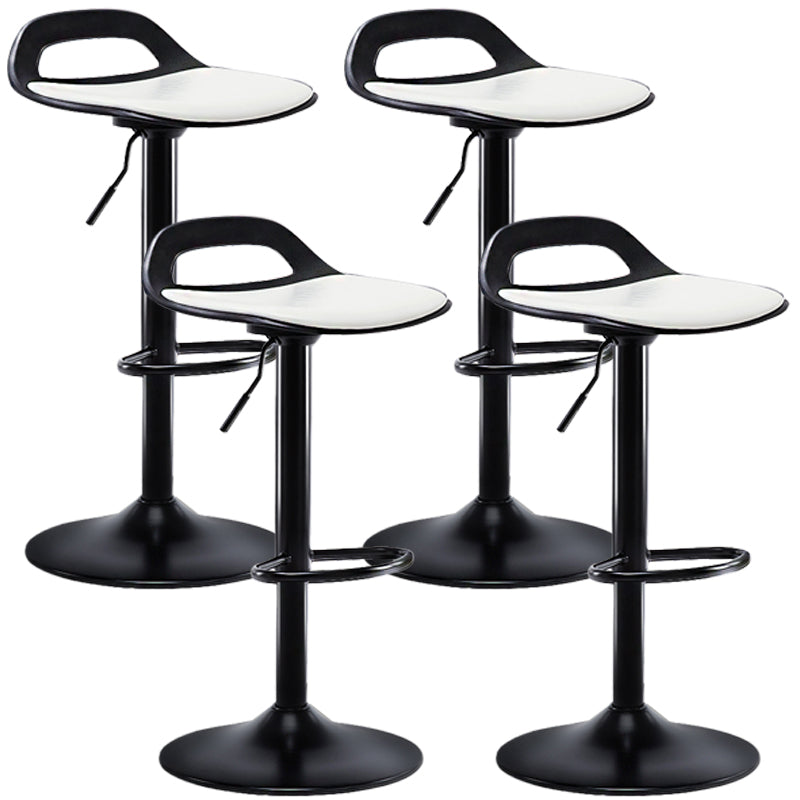 Taburete de bar de cuero moderno para comedor, taburete de bar giratorio con respaldo