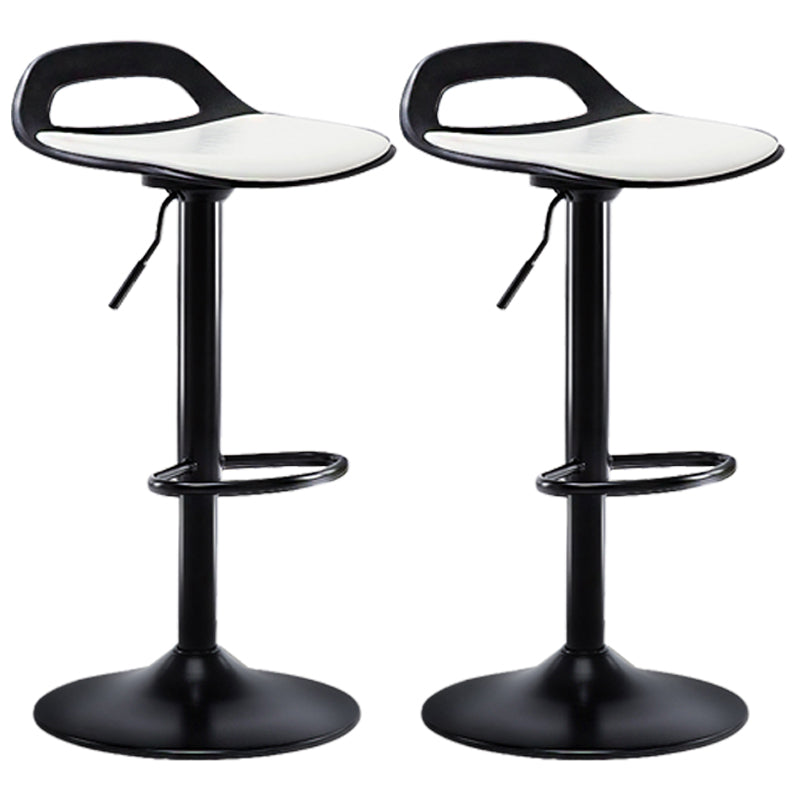 Taburete de bar de cuero moderno para comedor, taburete de bar giratorio con respaldo