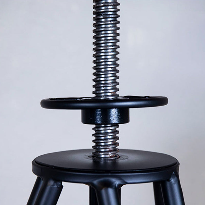 Swivel Solid Wood Bar Stool Adjustable Height Industrial Barstool for Coffee Shop