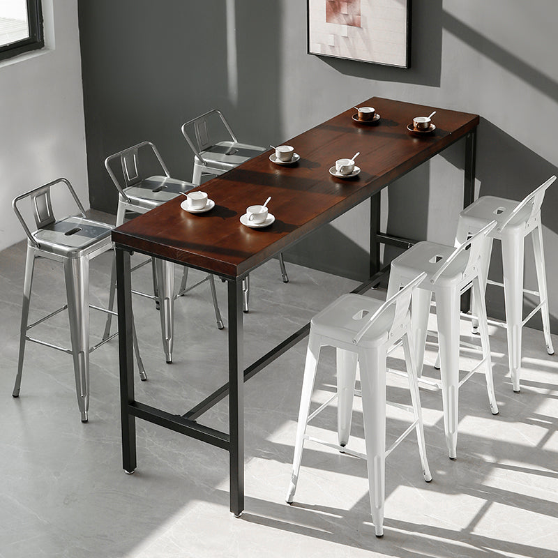 Tabres de marco de hierro de estallido de brazo de estilo industrial para cafetería para cafeterías