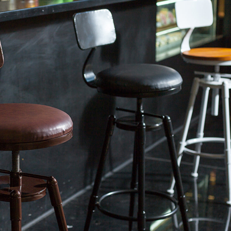 Industrial 4 Legs Barstool Adjustable Height Rotating Bar Stools