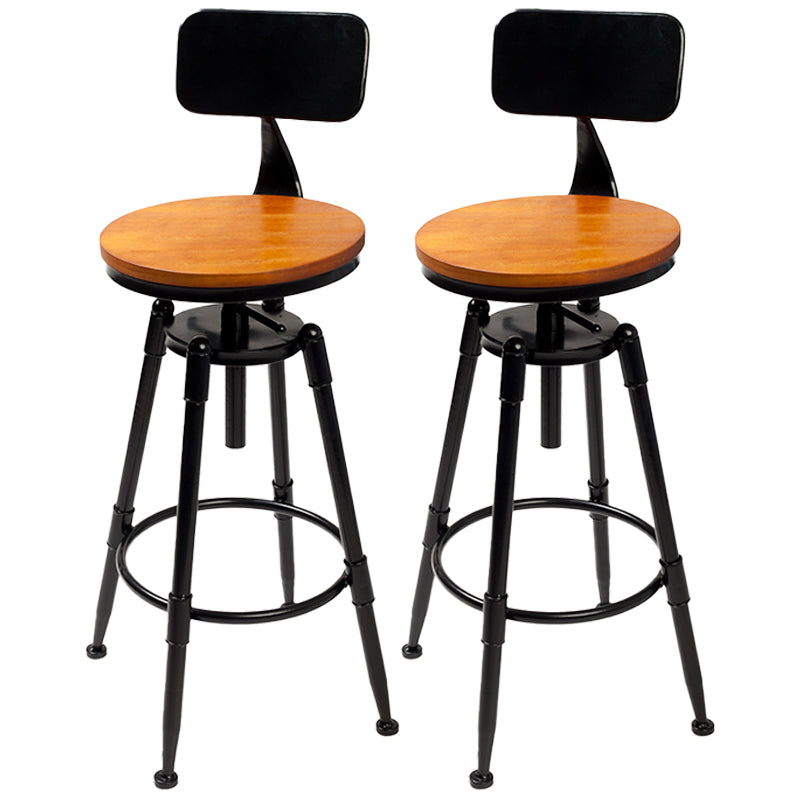 Industrial 4 Legs Barstool Adjustable Height Rotating Bar Stools