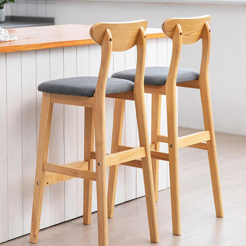 Scandinavian Counter Height Stools Living Room Barstools with Solid Wood