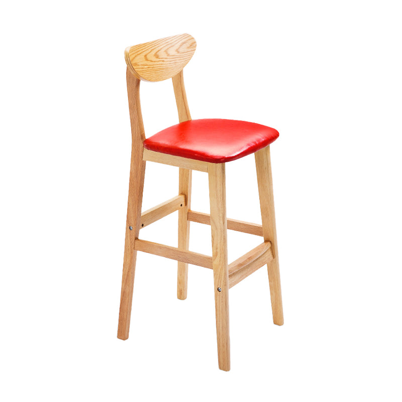 Scandinavian Counter Height Stools Living Room Barstools with Solid Wood