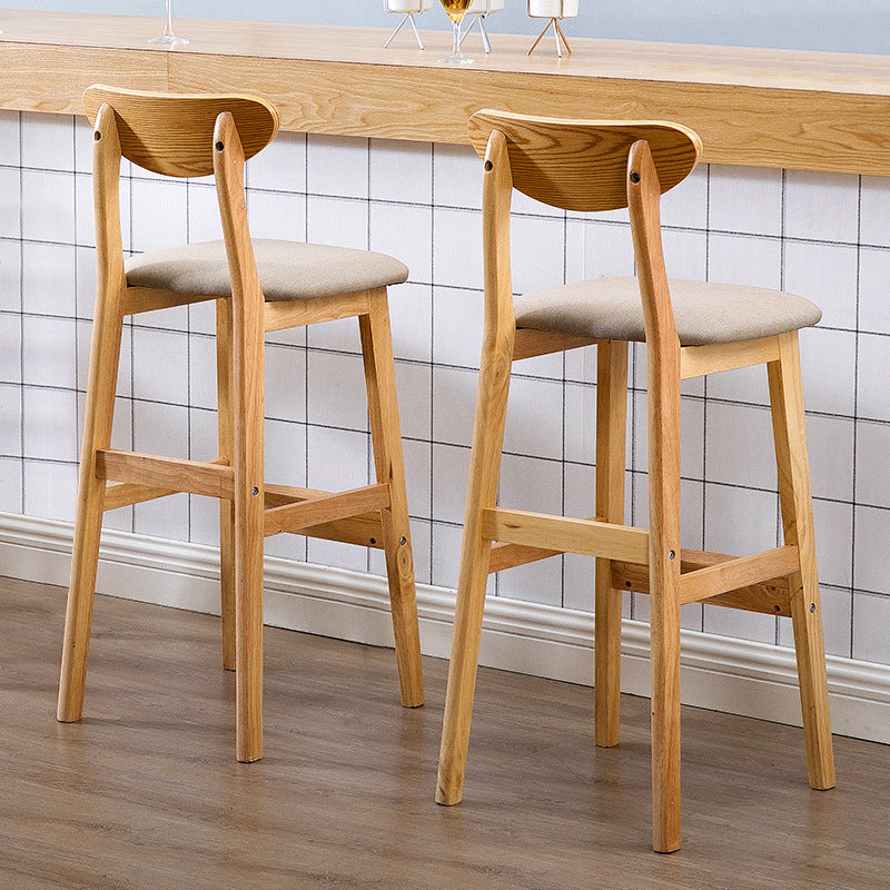 Scandinavian Counter Height Stools Living Room Barstools with Solid Wood
