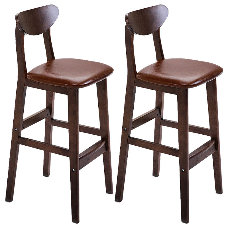Scandinavian Counter Height Stools Living Room Barstools with Solid Wood