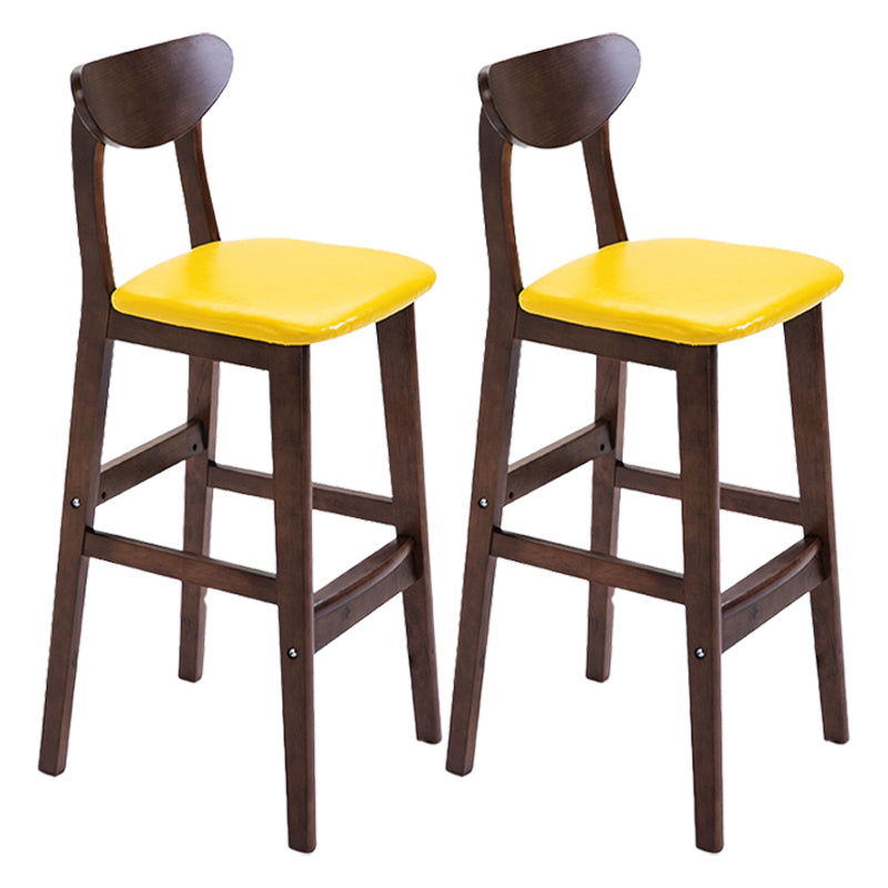 Scandinavian Counter Height Stools Living Room Barstools with Solid Wood