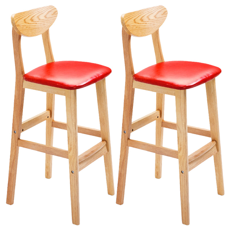 Scandinavian Counter Height Stools Living Room Barstools with Solid Wood